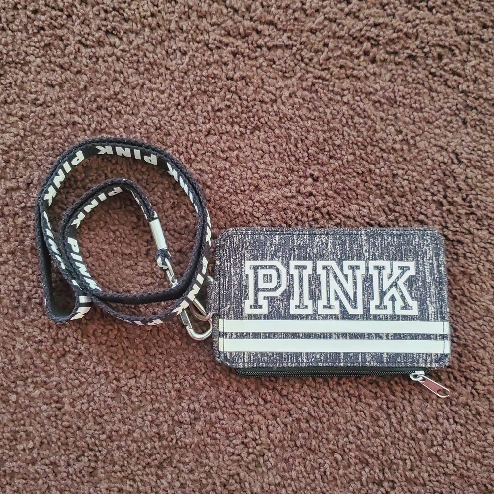 PINK Victoria's Secret  Wallet And Lanyard